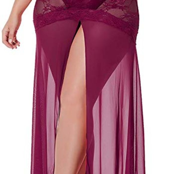 Sexy Plus Size Lingerie for Women Split Maxi Long - Picture 2 of 8